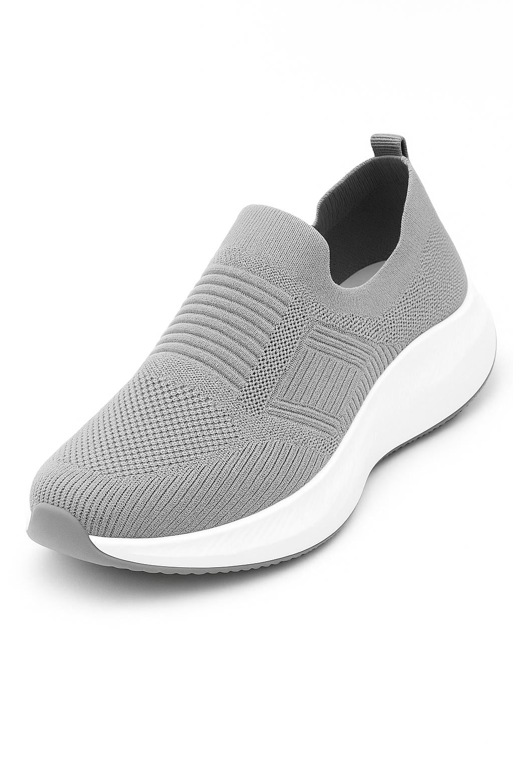 Grey Slip-On Walking Sneakers