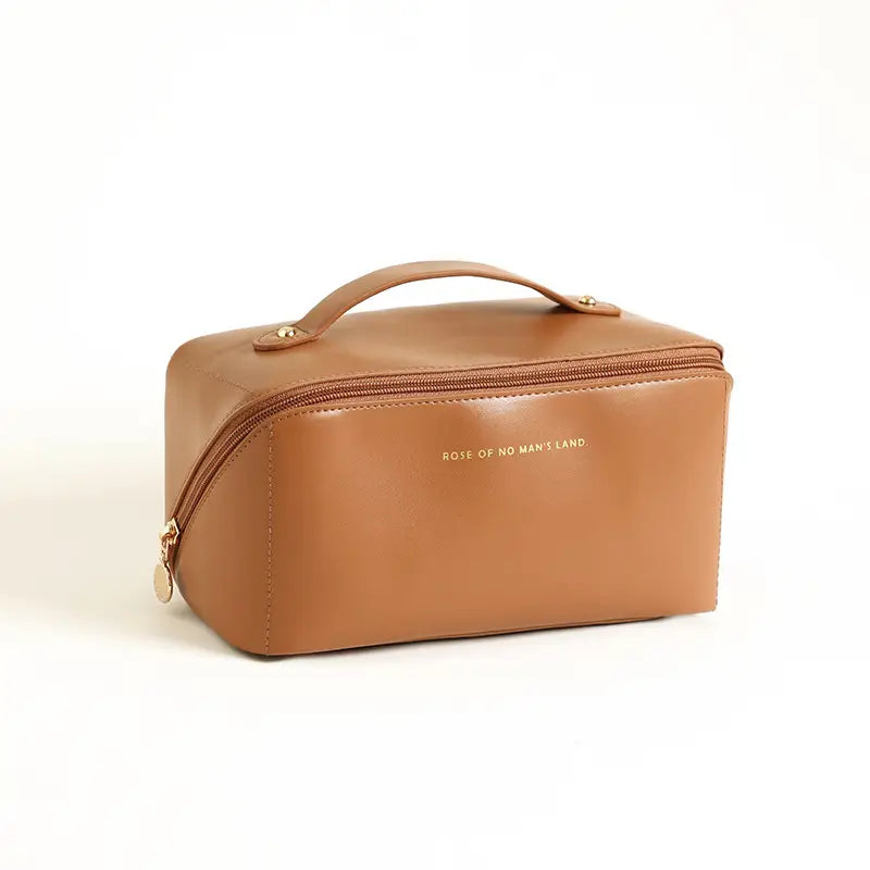 Makeup Pouch Waterproof Leather Travel Storage